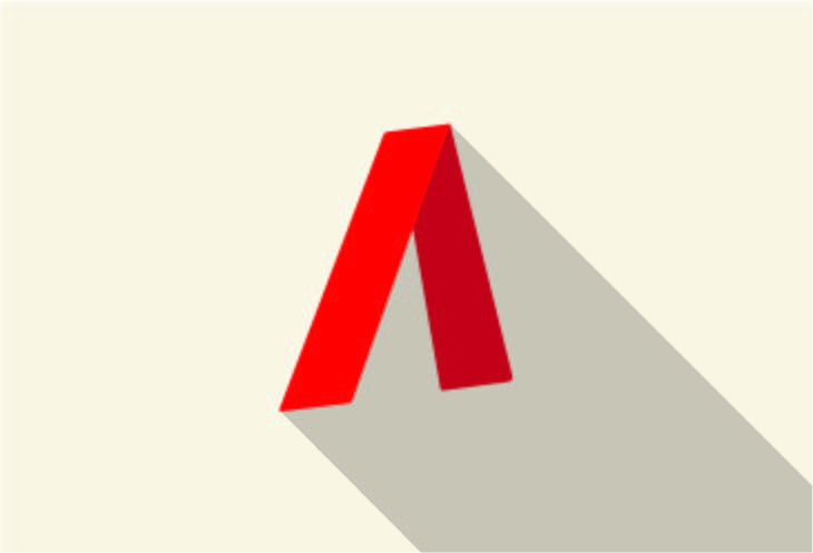 Logo d'Audace marketing rouge en design plat